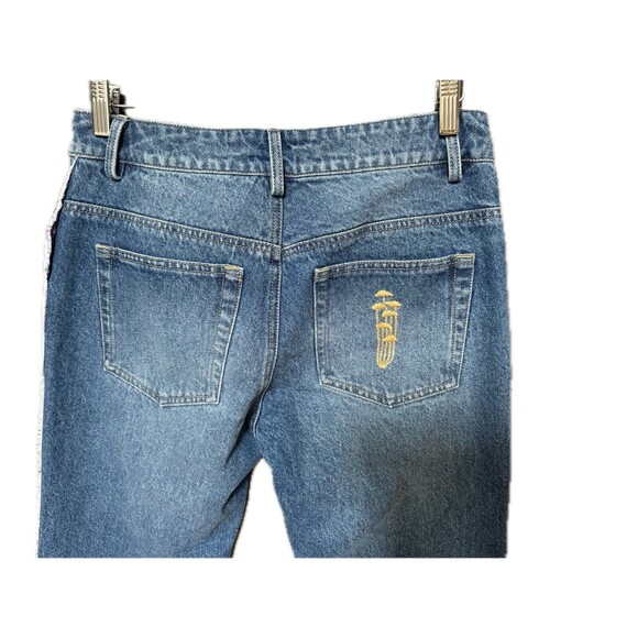 Johanna Ortiz Adventurist Frayed Blue Jeans Indigo Size 8 - Picture 10 of 10
